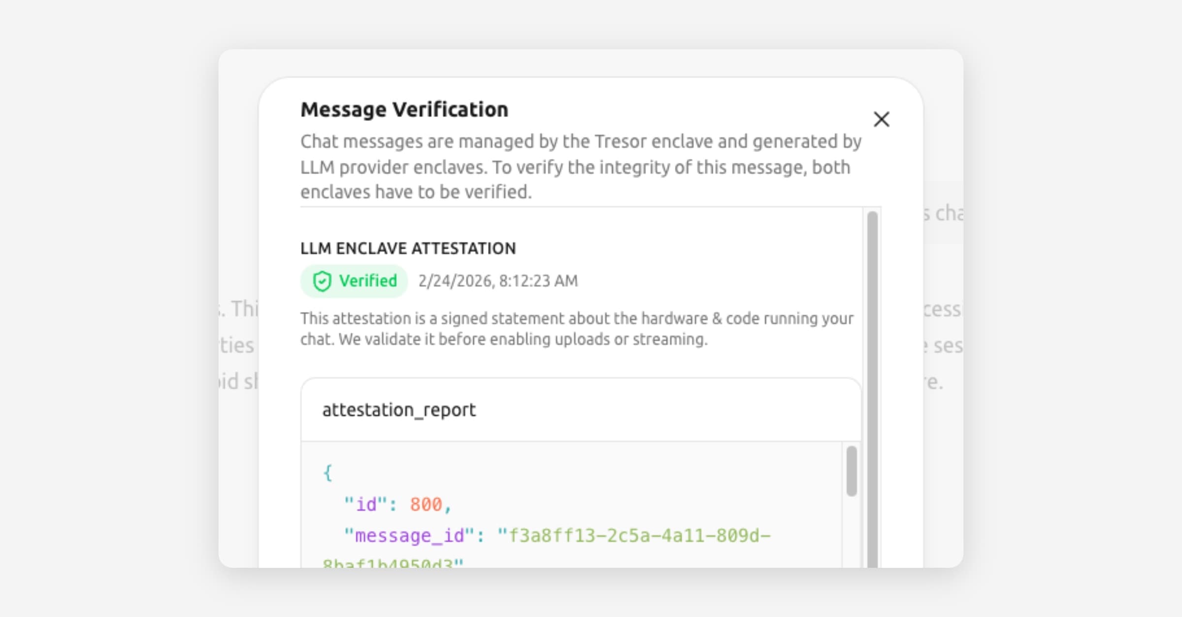 Verifying your conversation's privacy